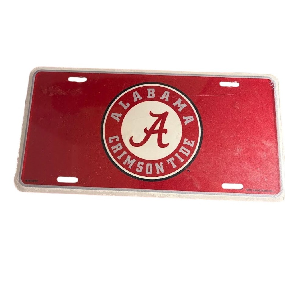 Alabama Crimson Tide NCAA License Plate Red Rico Industries MTE150101 New